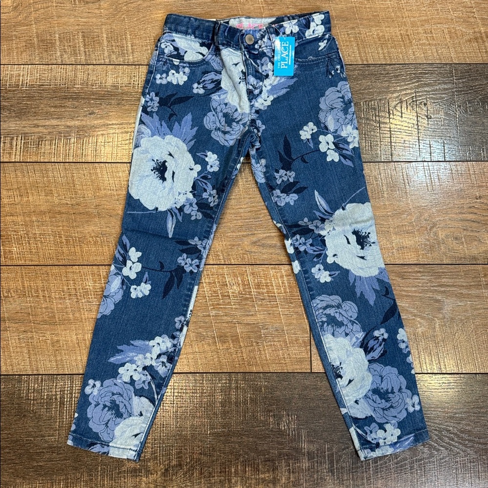 NWT The Children’s Place Stylish floral jeggings size 6X / 7